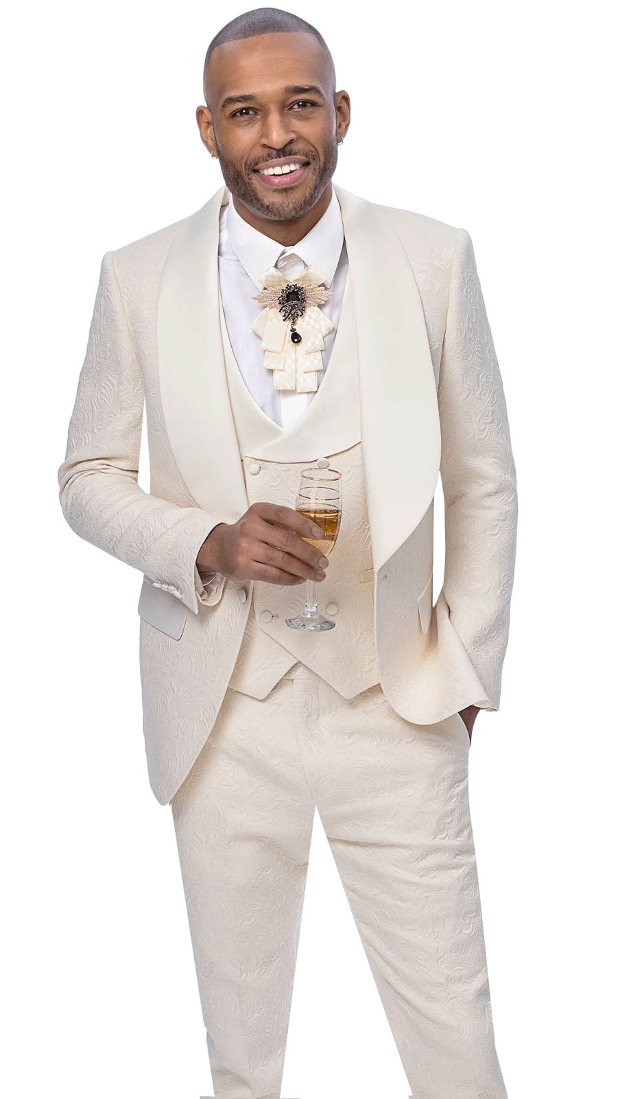 EJ Samuel JP138-WHT Mens Suit