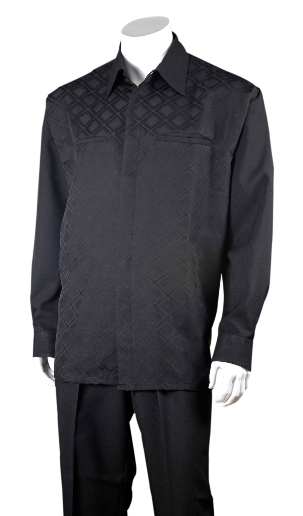 Fortino Landi 2762-BLK Mens Walking Suit