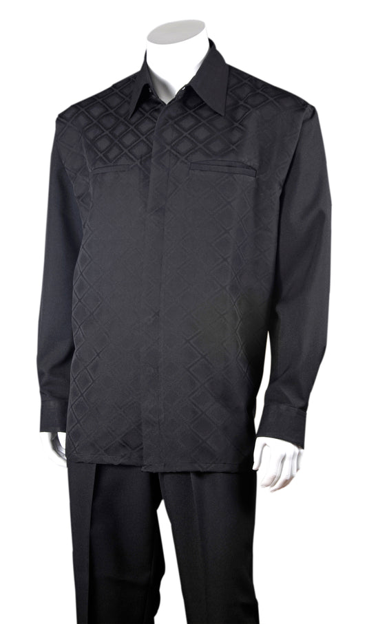 Fortino Landi 2762-BLK Mens Walking Suit