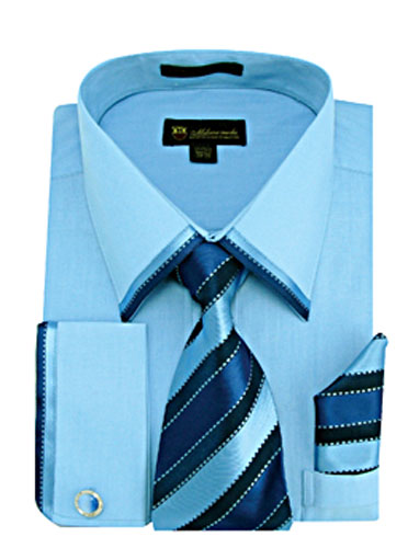 Fortino Landi SG23Blue-H  Mens Shirt