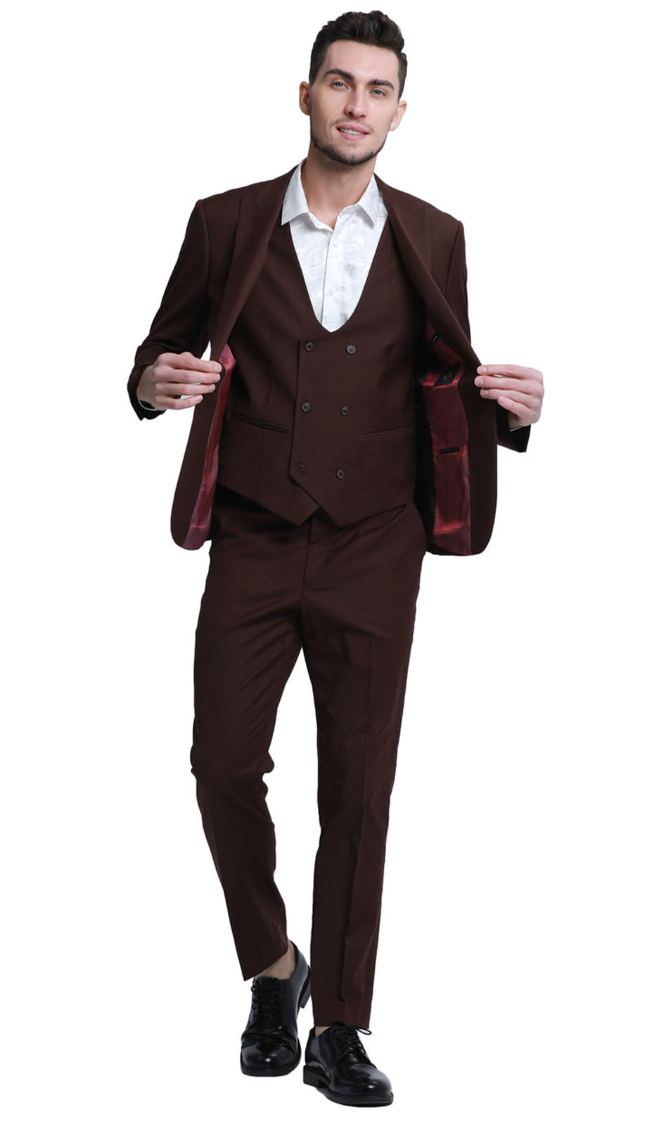 Tazzio M336SK-BRN Mens Suit