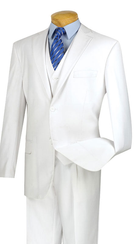 Vinci V2TR-WH Mens Suit