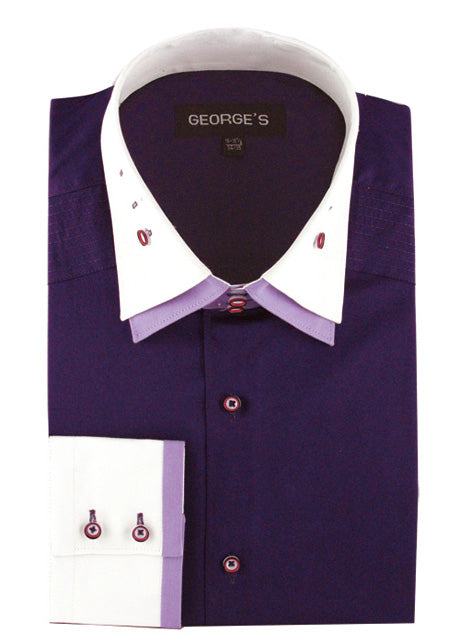 Fortino Landi AH605-PUR Mens Shirt