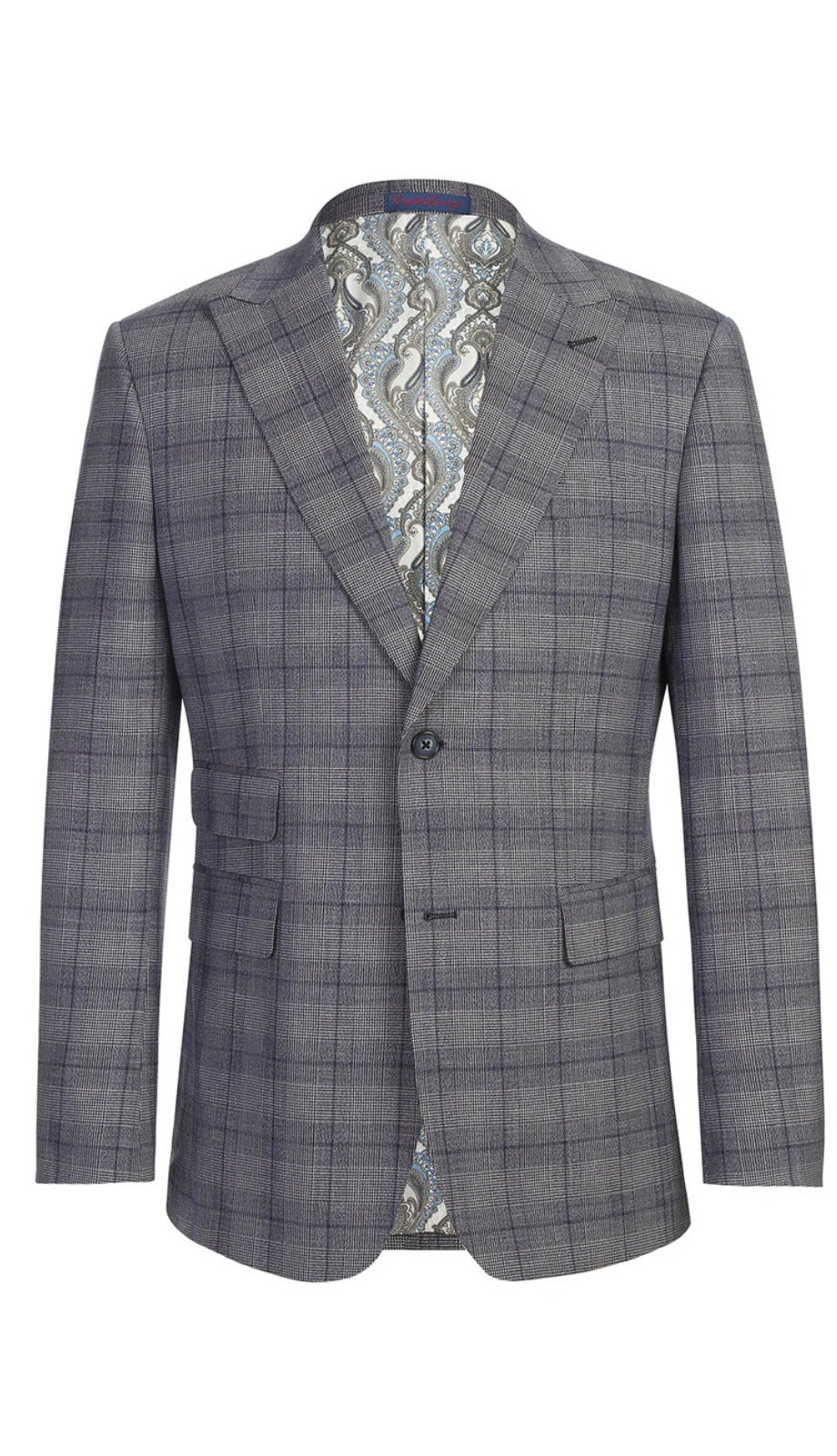 English Laundry Mens Suit 32-52-400EL-GRY-BLUE