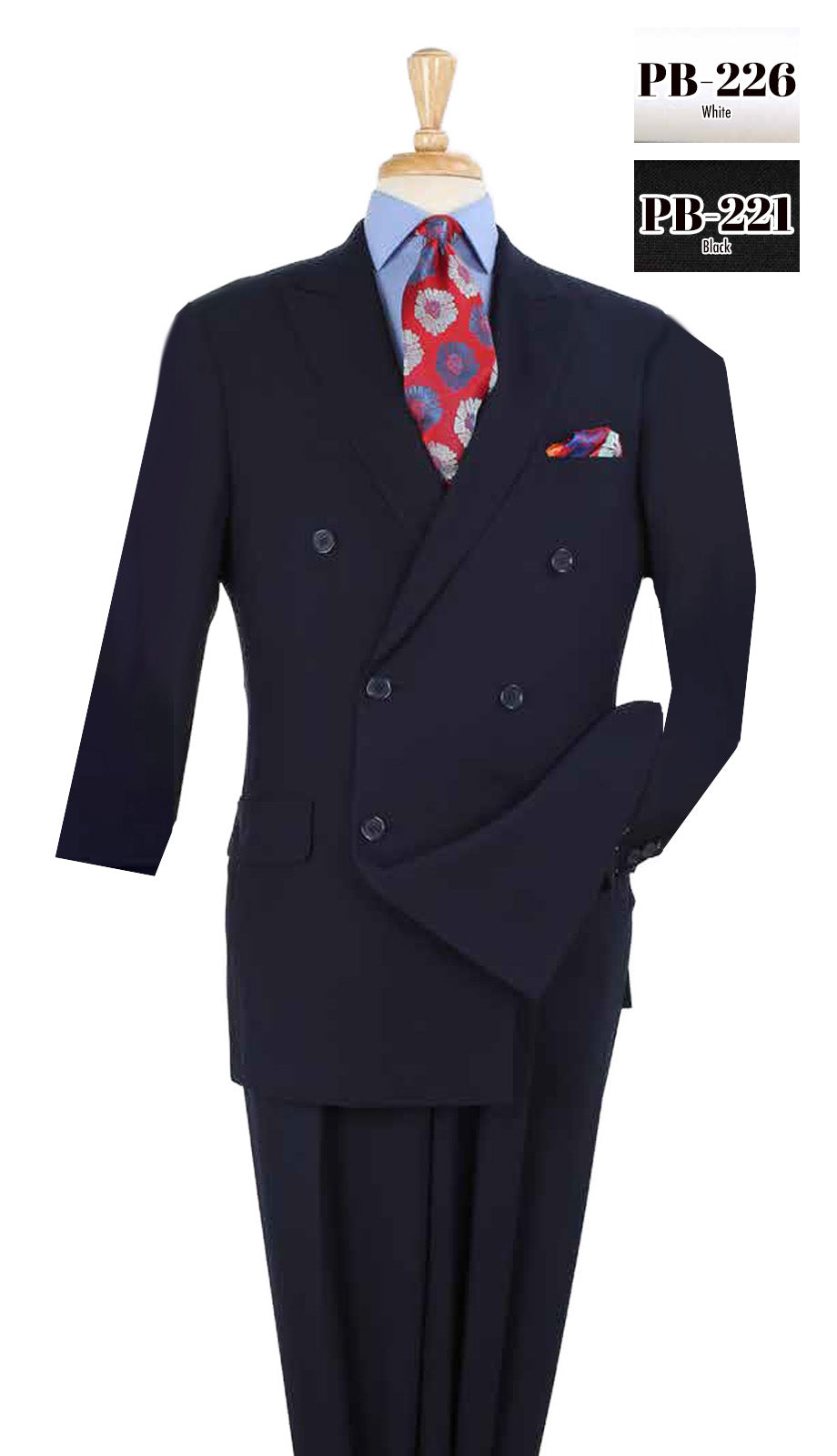 Iconic PB-222-NVY Mens Suit