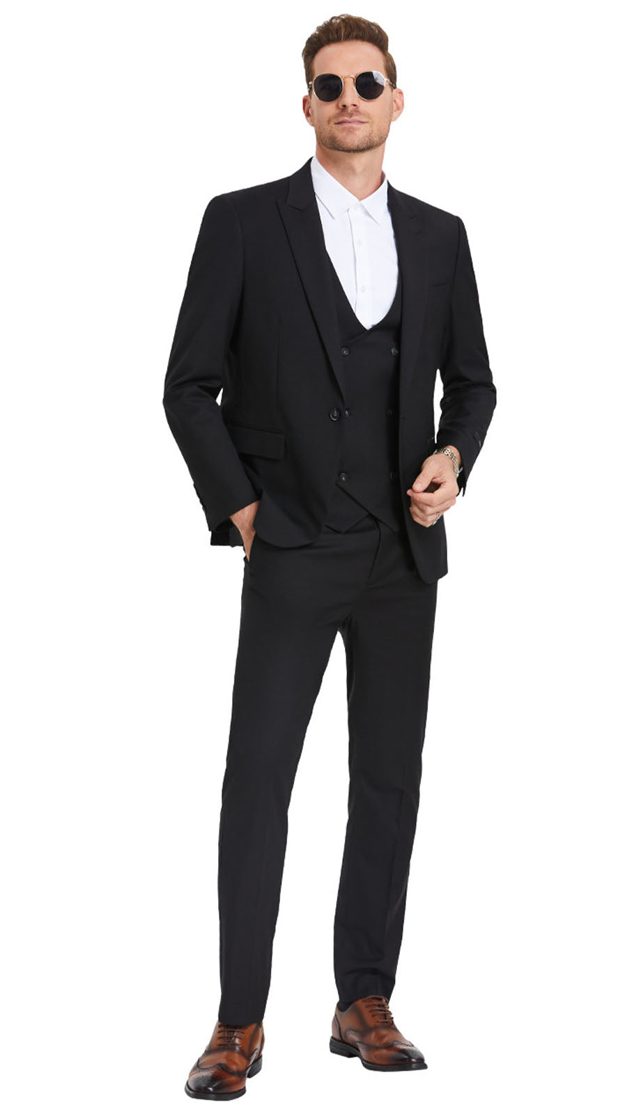 Tazzio M336SK-BLK Mens Suit