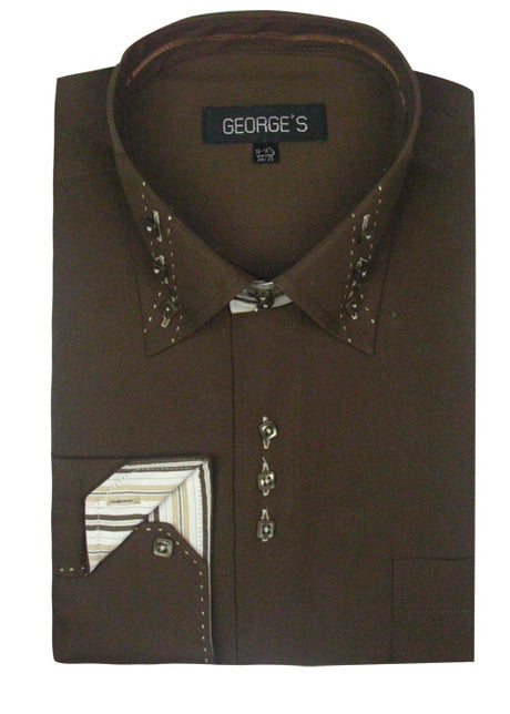 Fortino Landi AH608-BR Mens Shirt