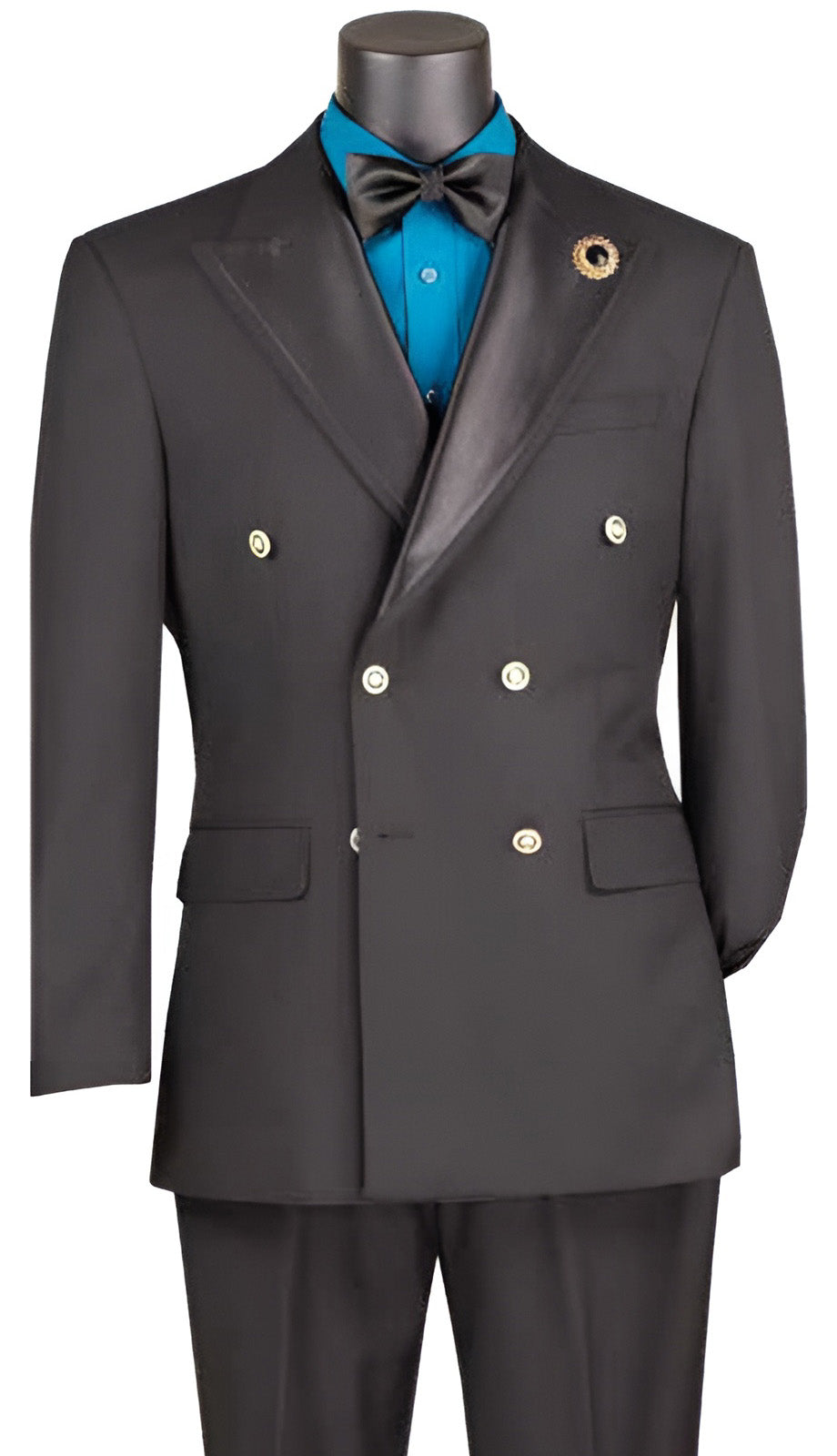 Vinci Mens BM-DB-BLK Mens Blazer
