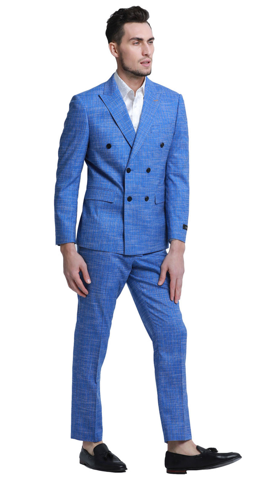 Tazzio M338SK-BLU Mens Suit