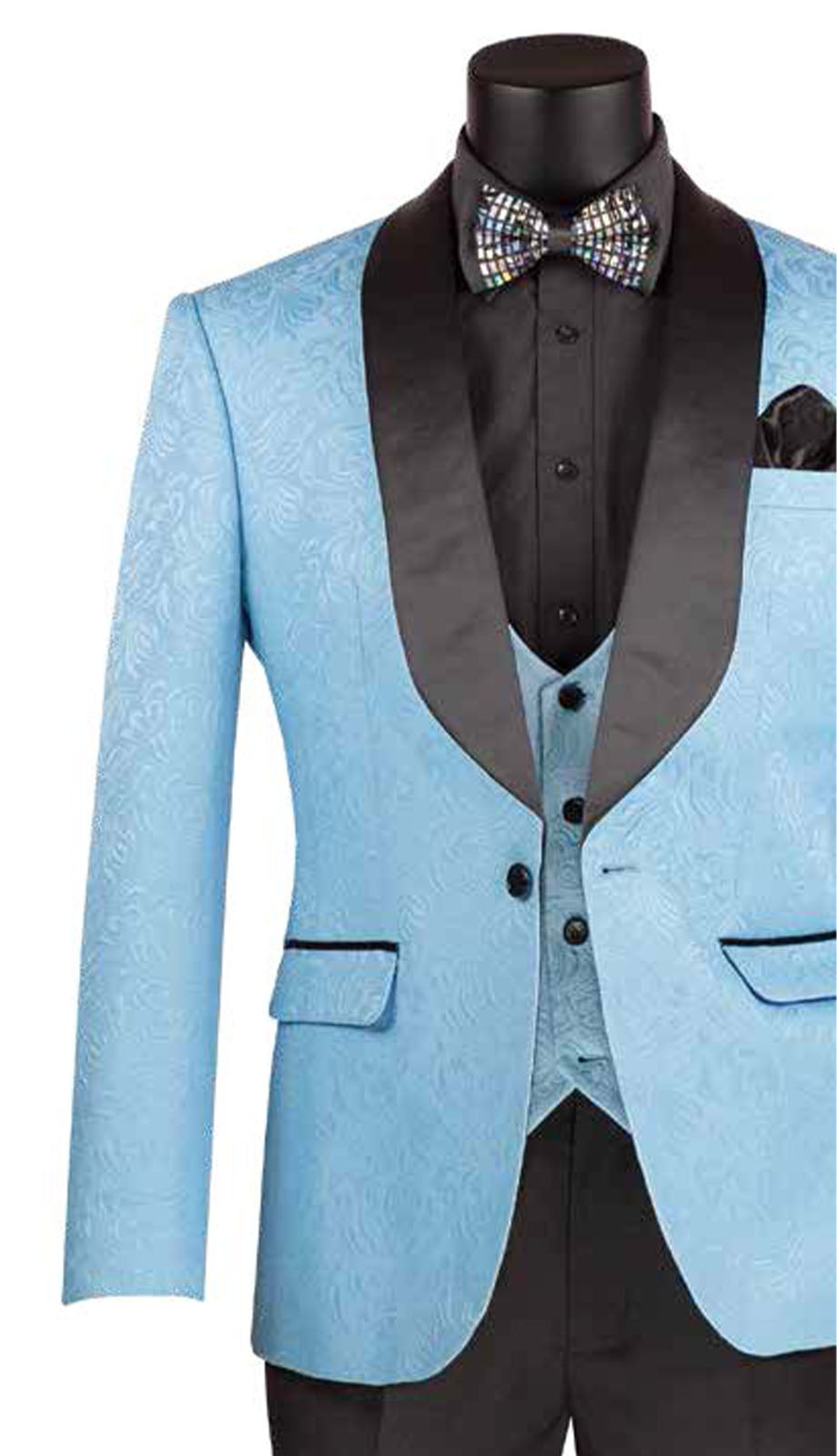 Vinci TVSJ-1-LBLU Mens Tuxedo