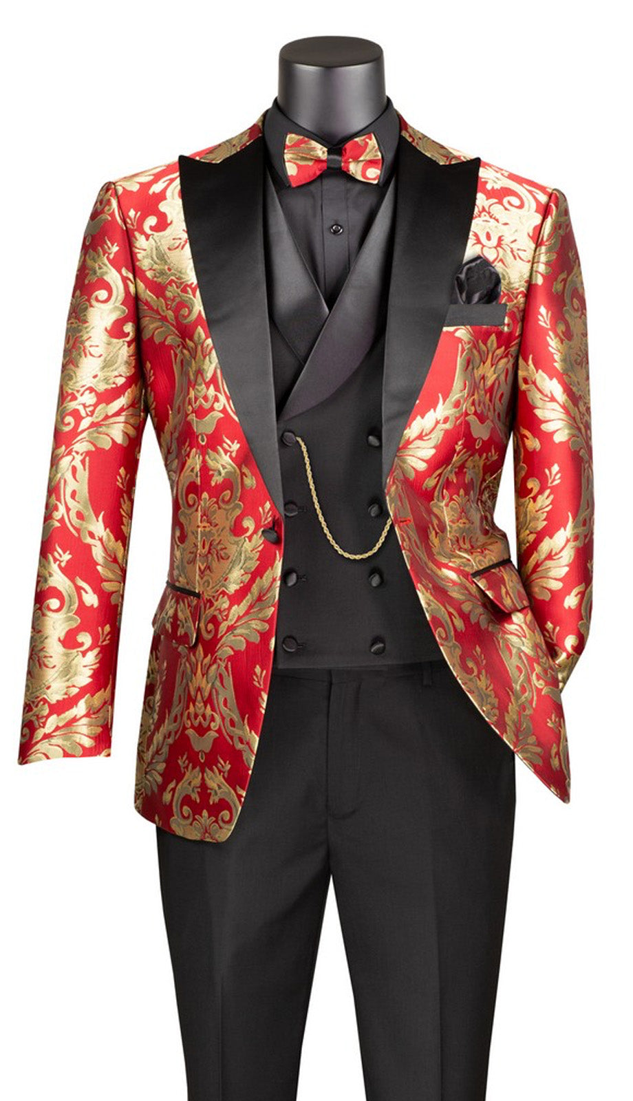 Vinci MVJQ-1-RED Mens Suit