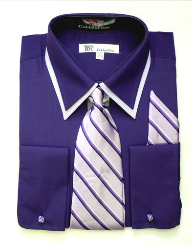 Fortino Landi SG14Purple-G Mens Shirt