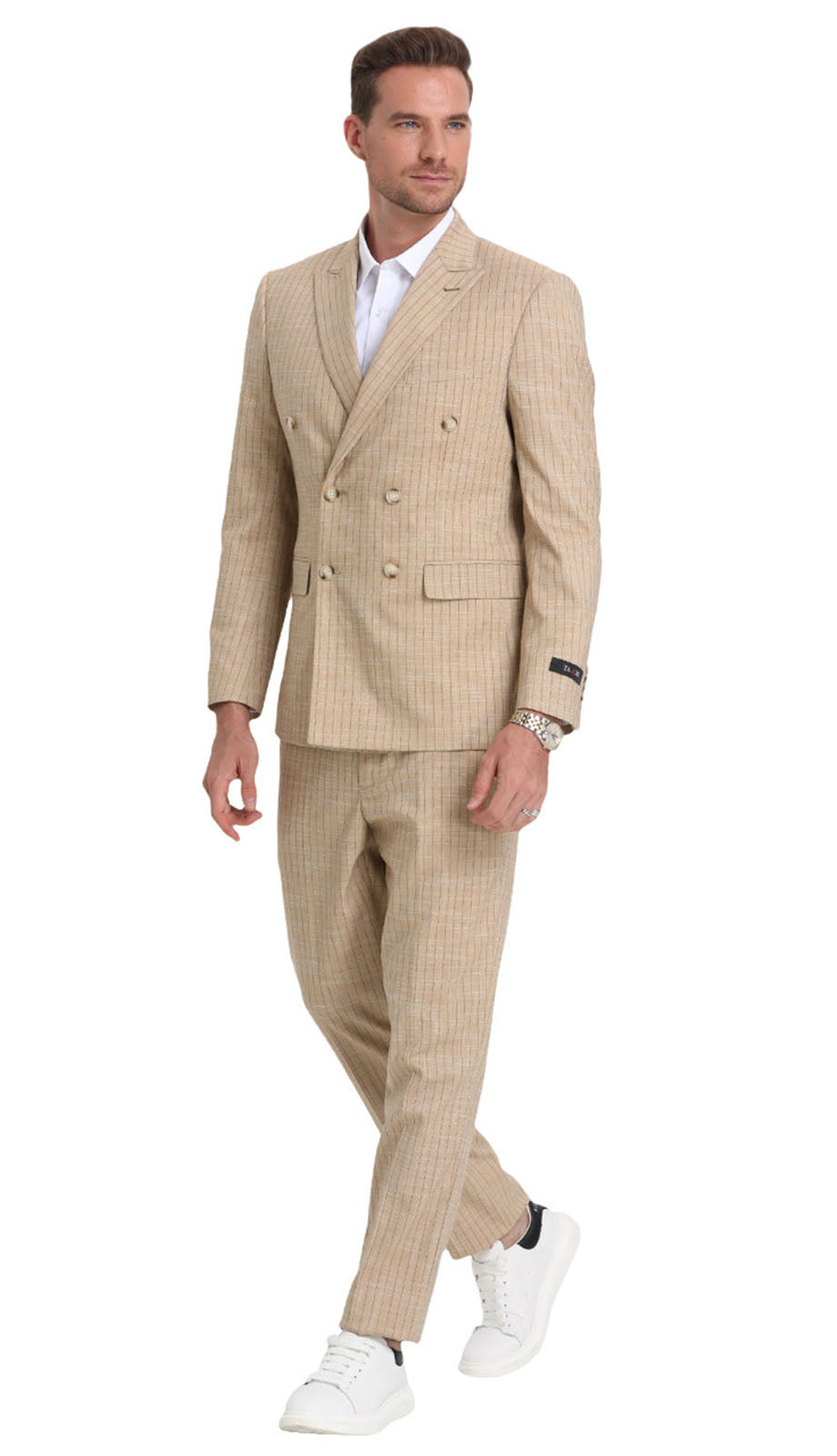 Tazzio M338SK-KHA Mens Suit