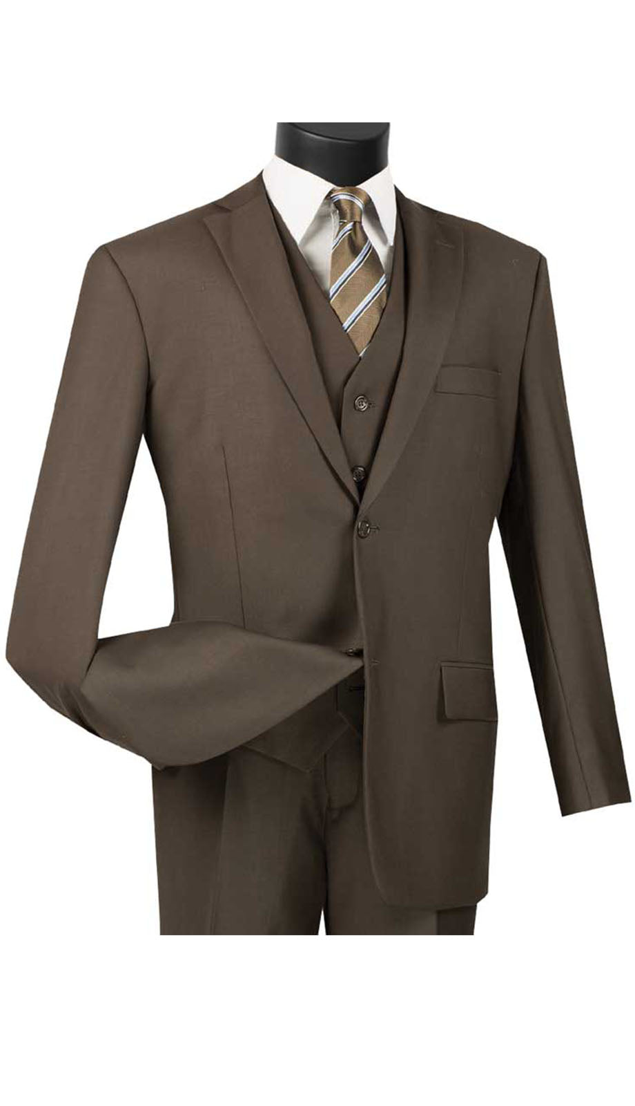 Vinci V2TR-BRN Mens Suit