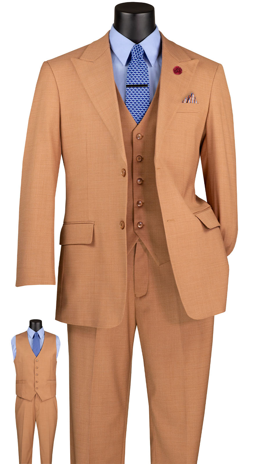 Vinci V2RK-4-AMB Mens Suit