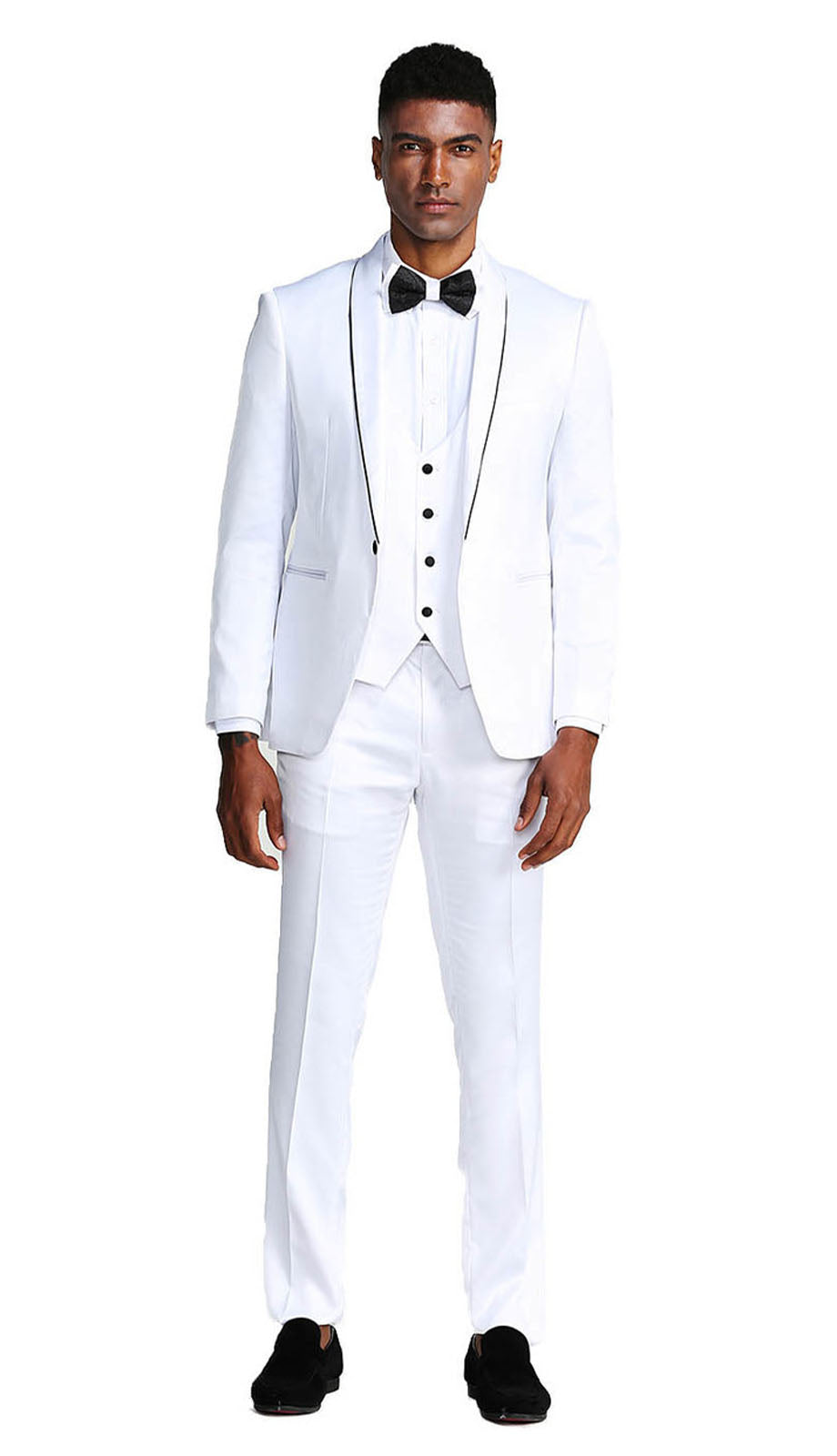 Tazzio M288SK-1-WHT Mens Suit