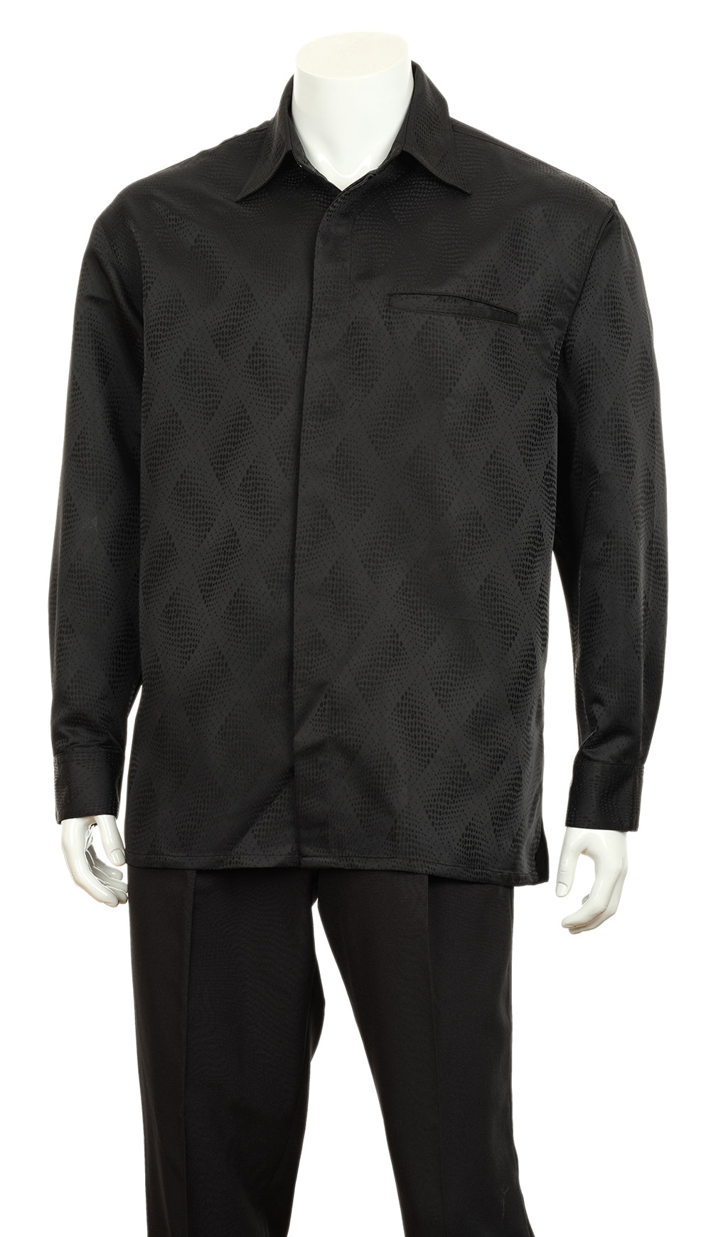 Fortino Landi-2766-BLK Mens Walking Suit
