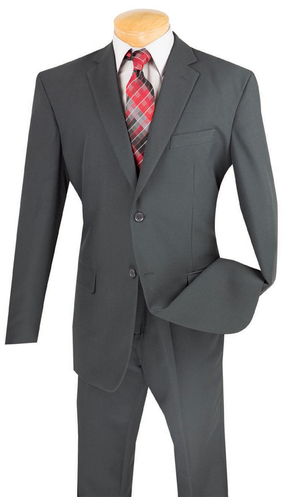 Vinci 2PP-CHARCOAL Mens Suit