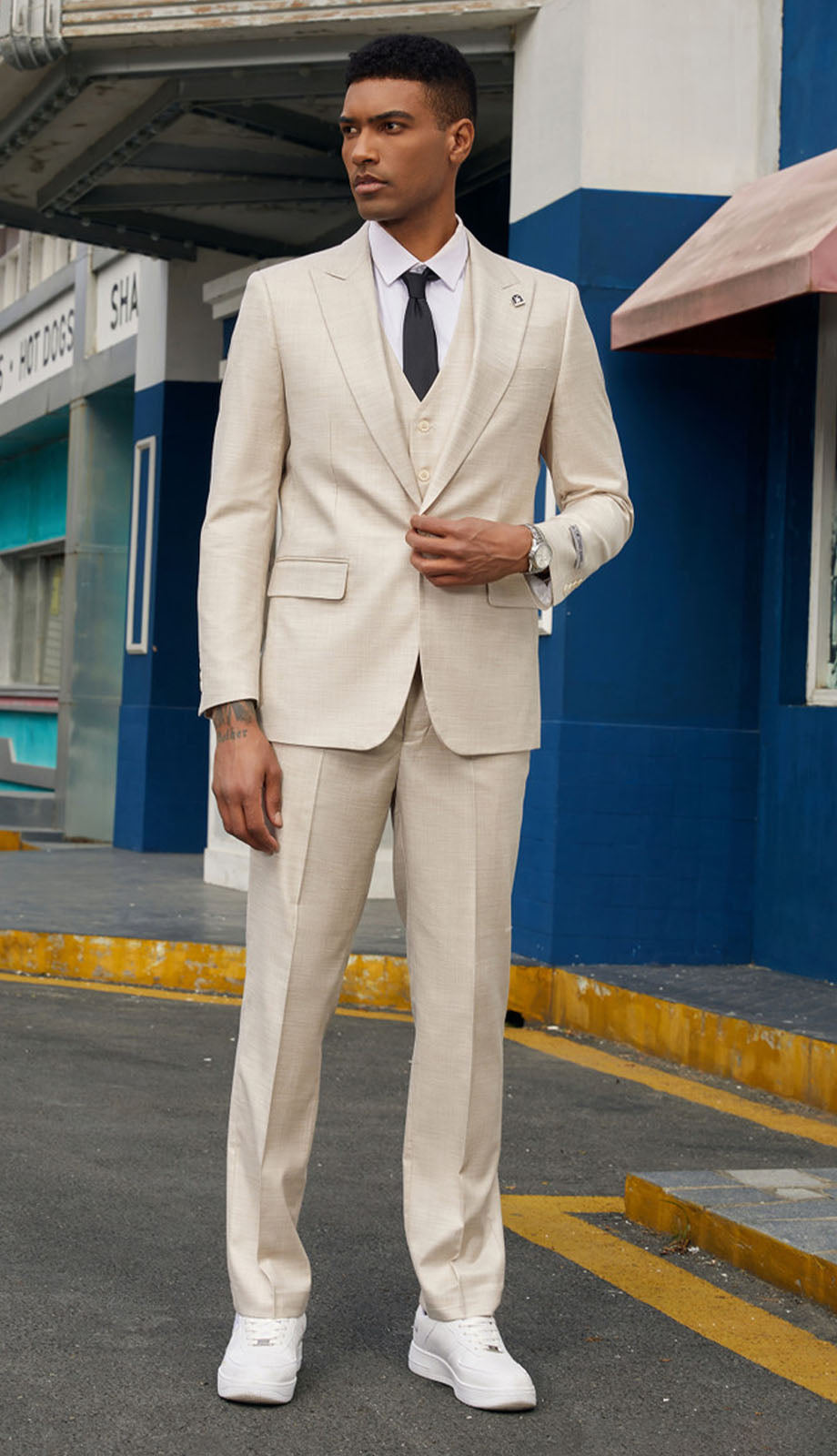 Stacy Adams SM140H1-TAN Mens Suit