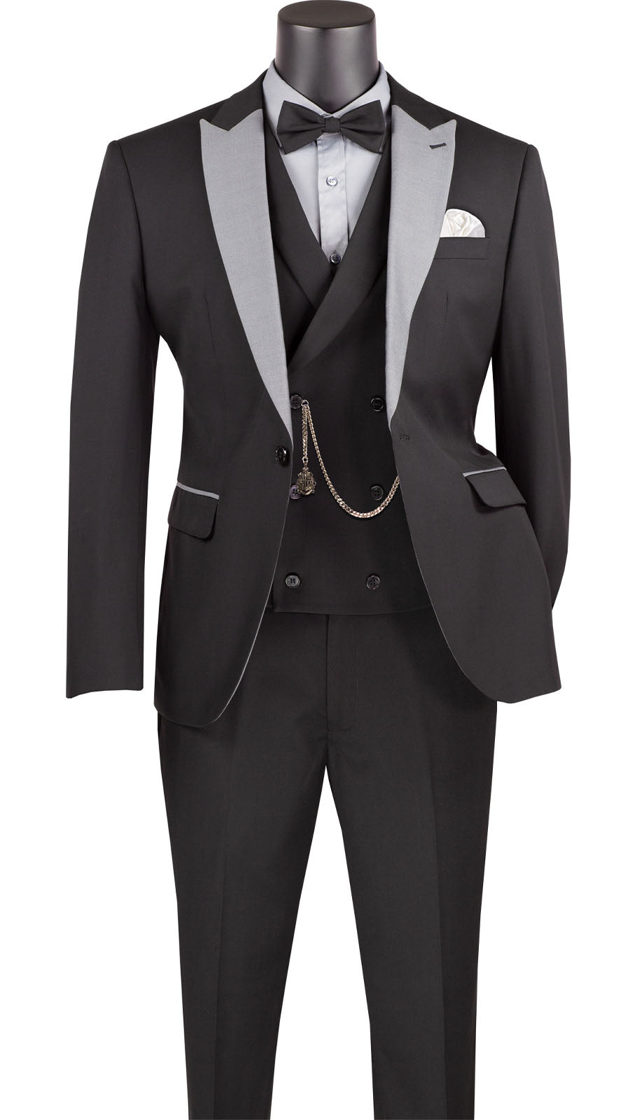 Vinci SV2K-5-BLK Mens Suit