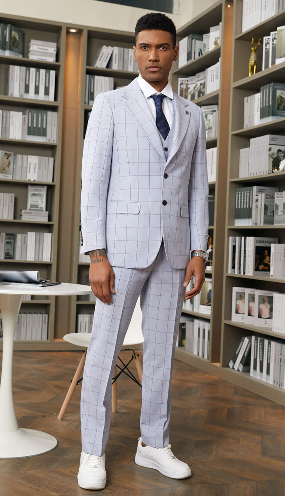 Stacy Adams SM155H1-BLU Mens Suit