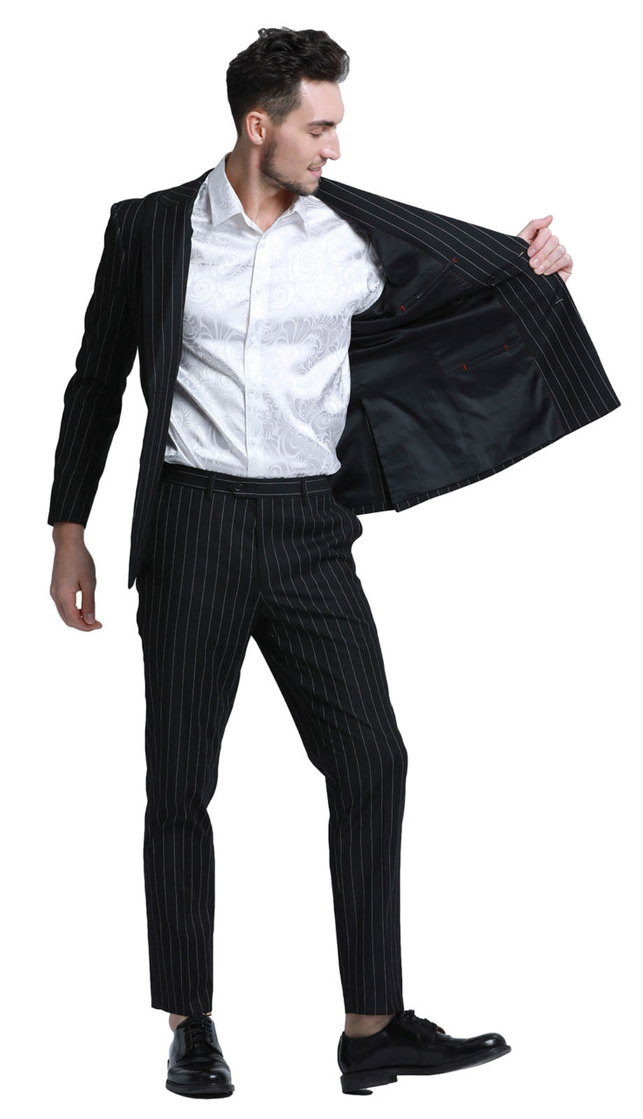 Tazzio M340SK-BLK Mens Suit