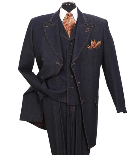 Milano Moda 5283V-DN Mens Suit