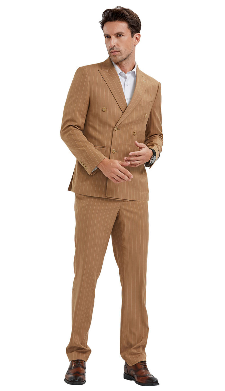 Tazzio M340SK-CAMEL Mens Suit