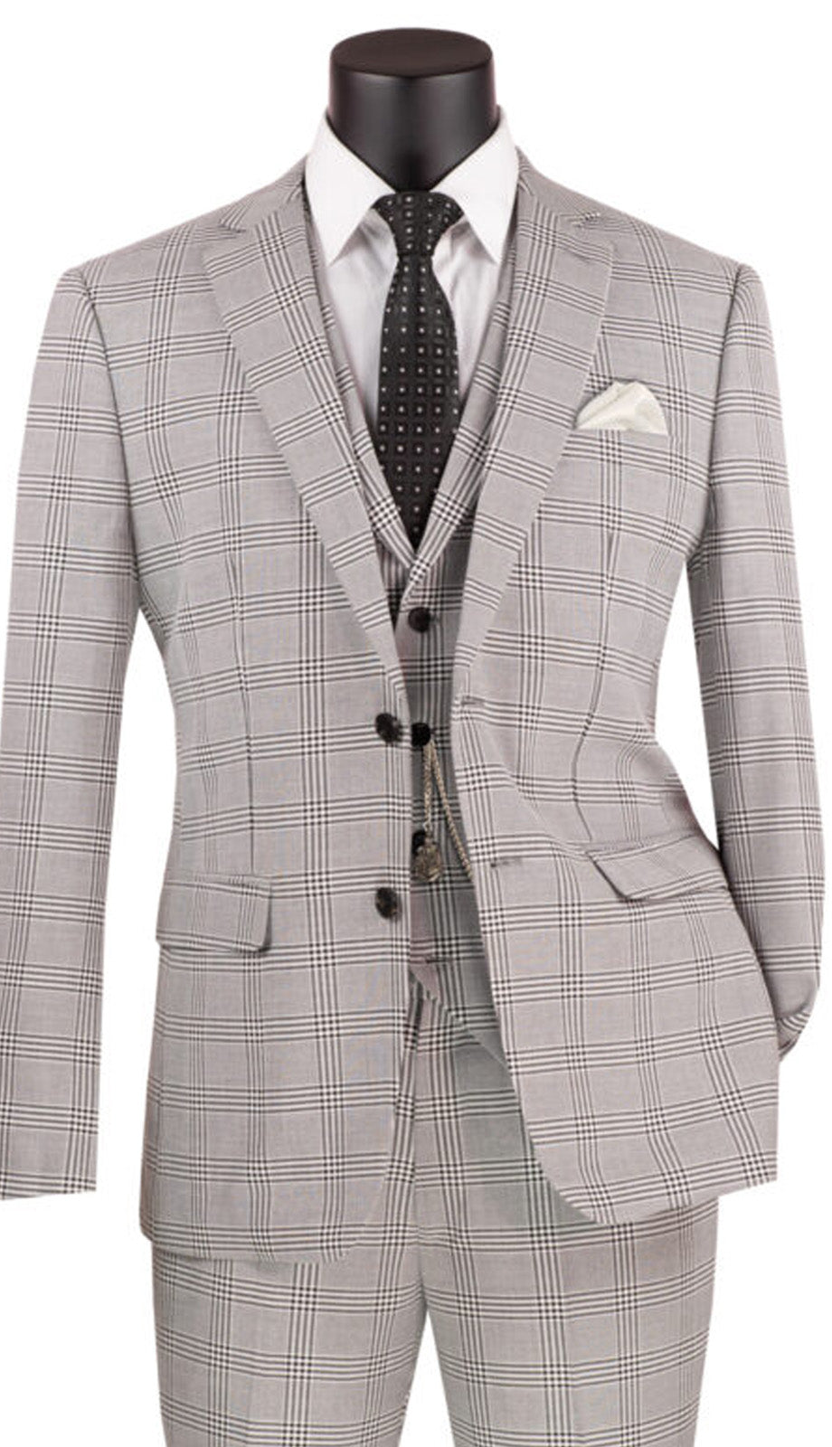 Vinci SV2W-6-GRY Mens Suit