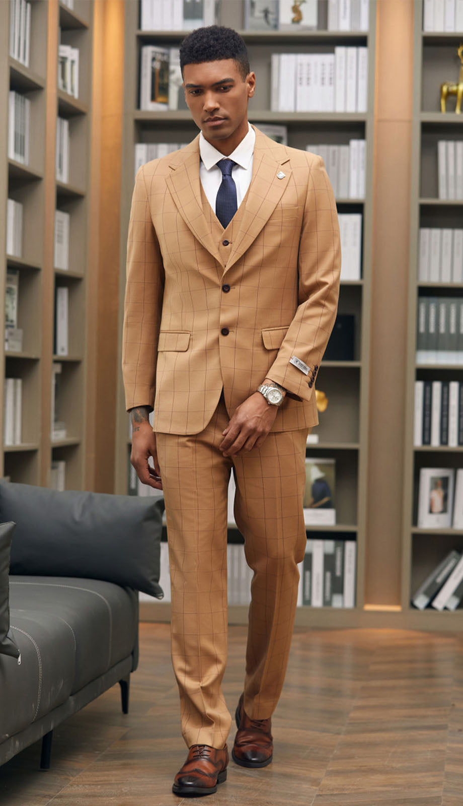 Stacy Adams SM155H1-RUST Mens Suit