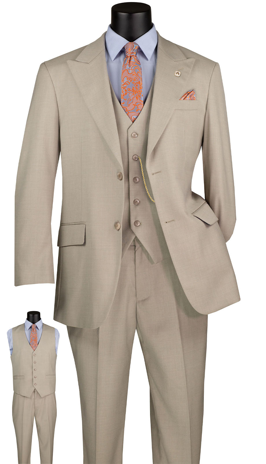 Vinci V2RK-4-OAT Mens Suit