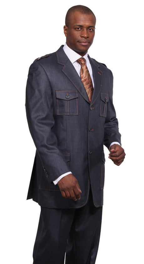 Milano Moda 5606NV Mens Suit