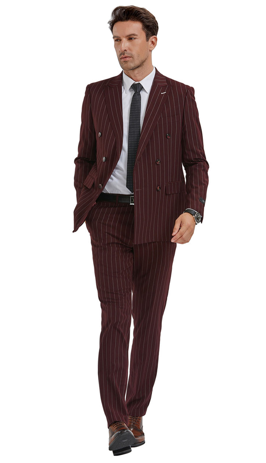 Tazzio M340SK-BUR Mens Suit