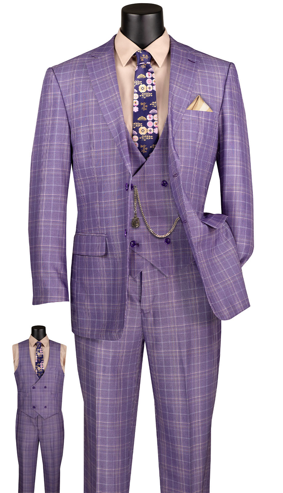 Vinci V2RW-7-LTP Mens Suit
