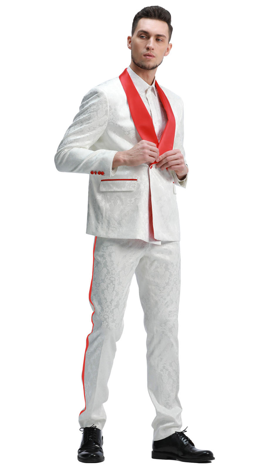 Tazzio M341SK-RED Mens Suit