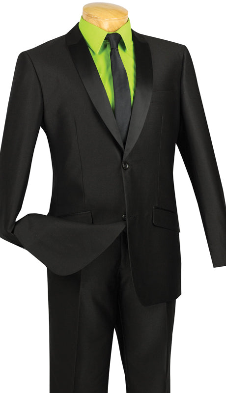 Vinci S2PS-1-BLK Mens Suit