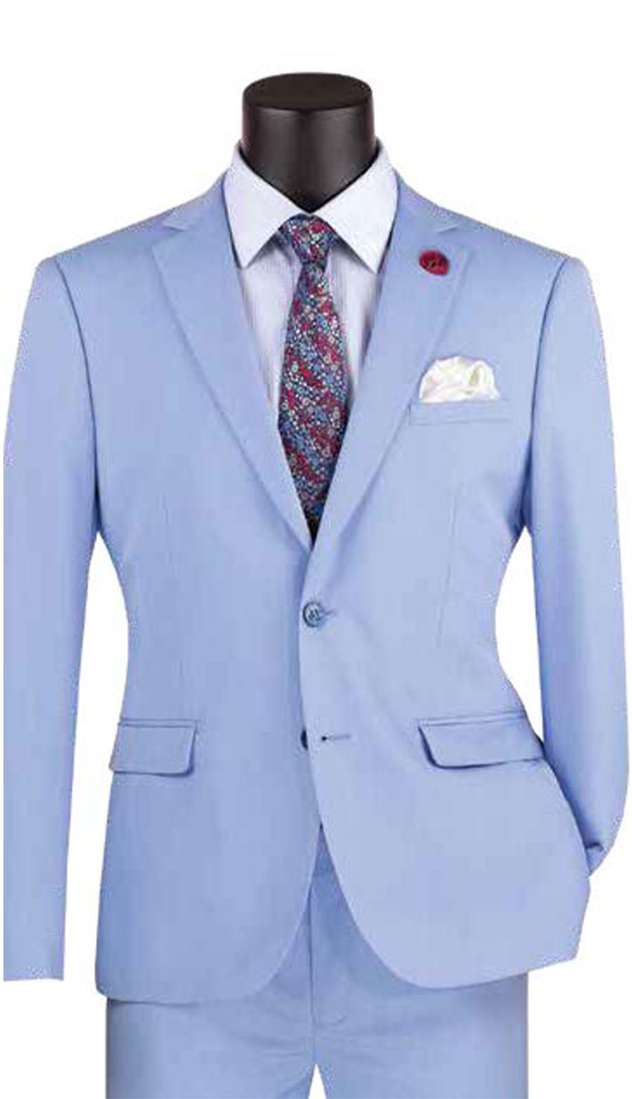 Vinci USDX-1-LBLU Mens Suit