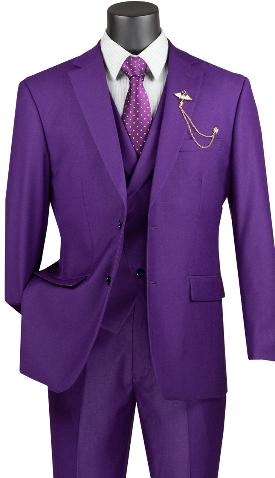 Vinci MV2TR-PUR Mens Suit