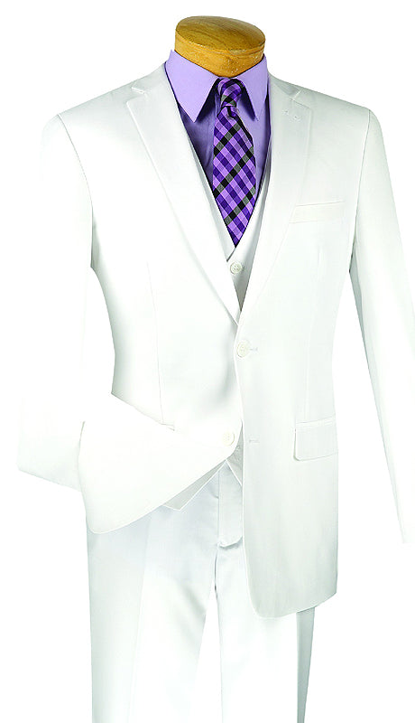 Vinci SV2900-WHT Mens Suit