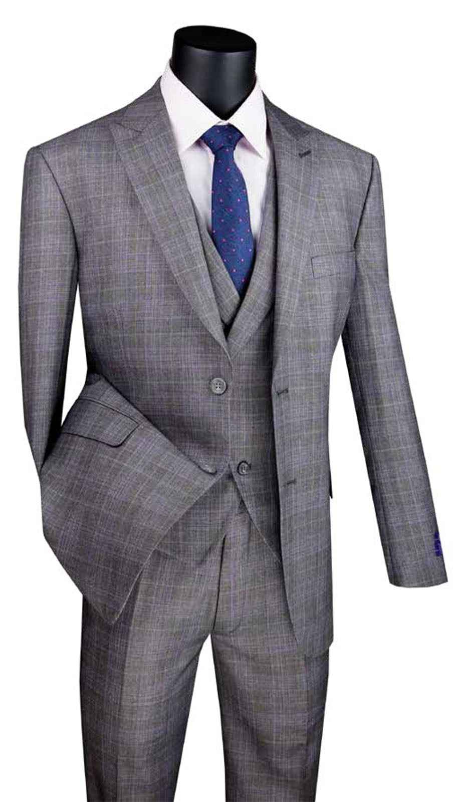 Vinci MV2W-1-GRY Mens Suit