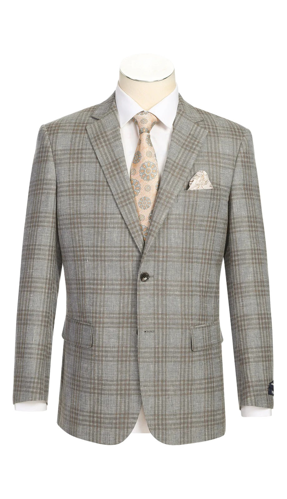 Renoir 565-13-GRY-BRN Mens Blazer