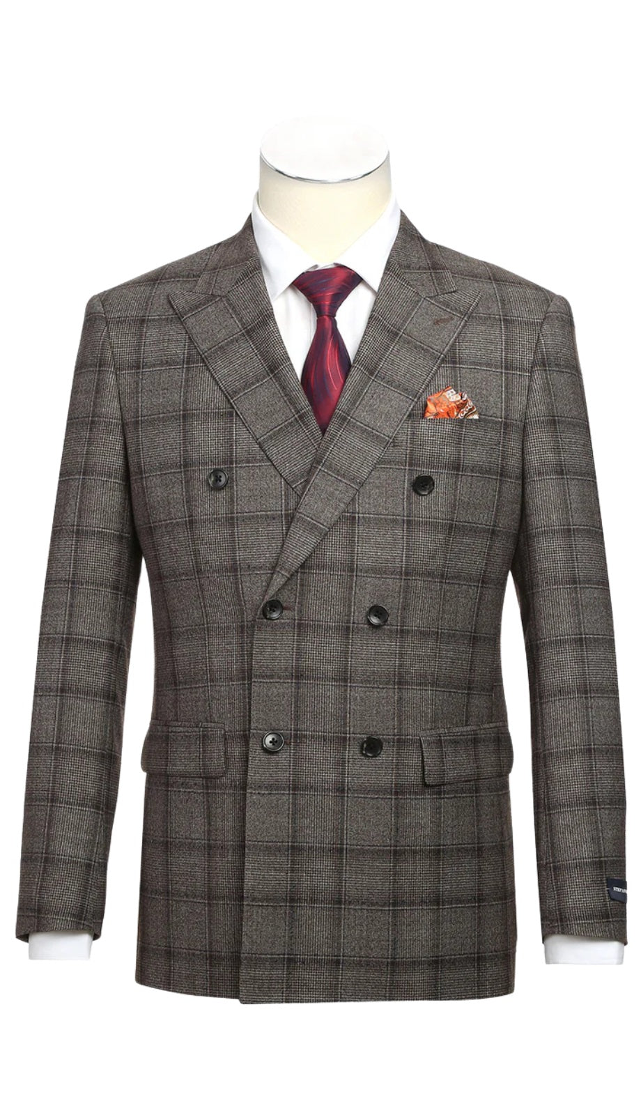 Alessandro Vitello Mens Suit 565-7-BROWN