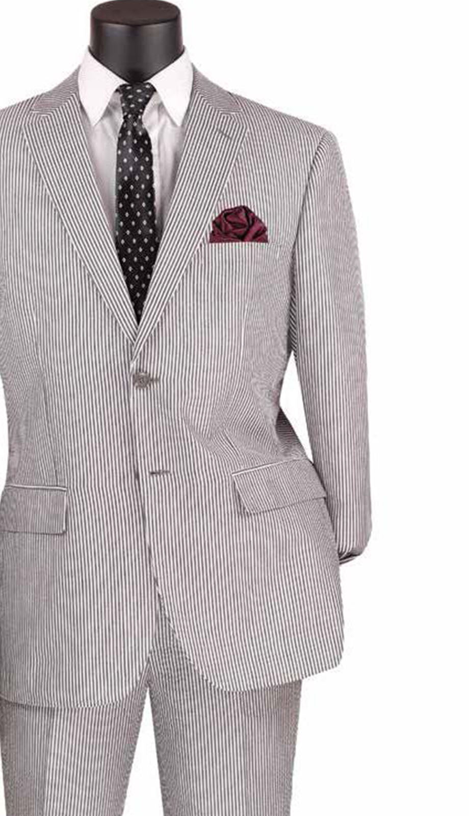 Vinci MSS-1-BLK Mens Suit