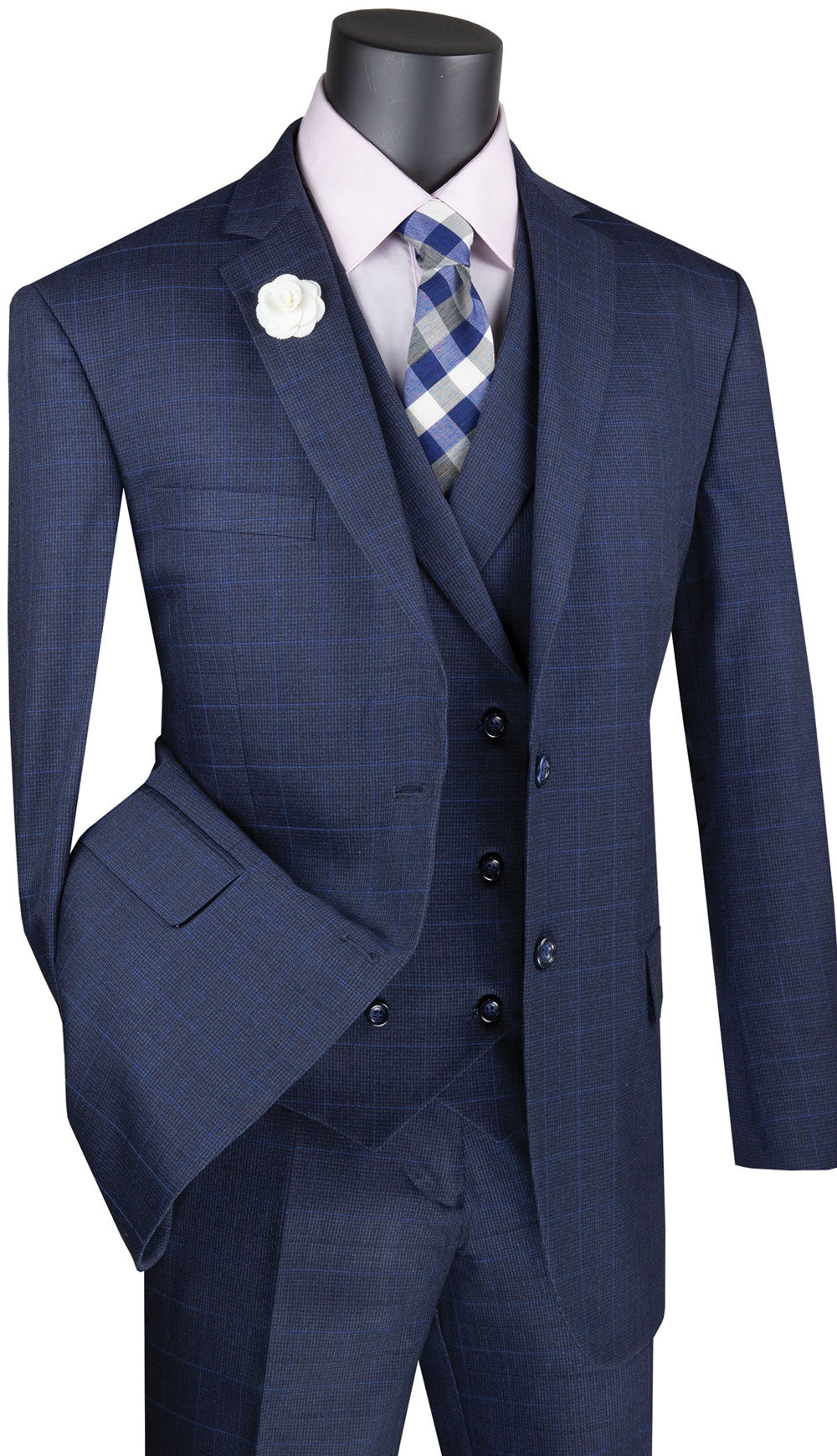 Vinci V2RW-13-NAV Mens Suit