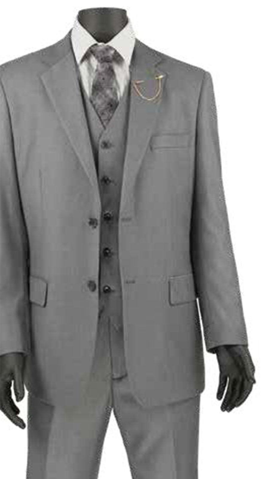 Vinci V2TR-MGRY Mens Suit