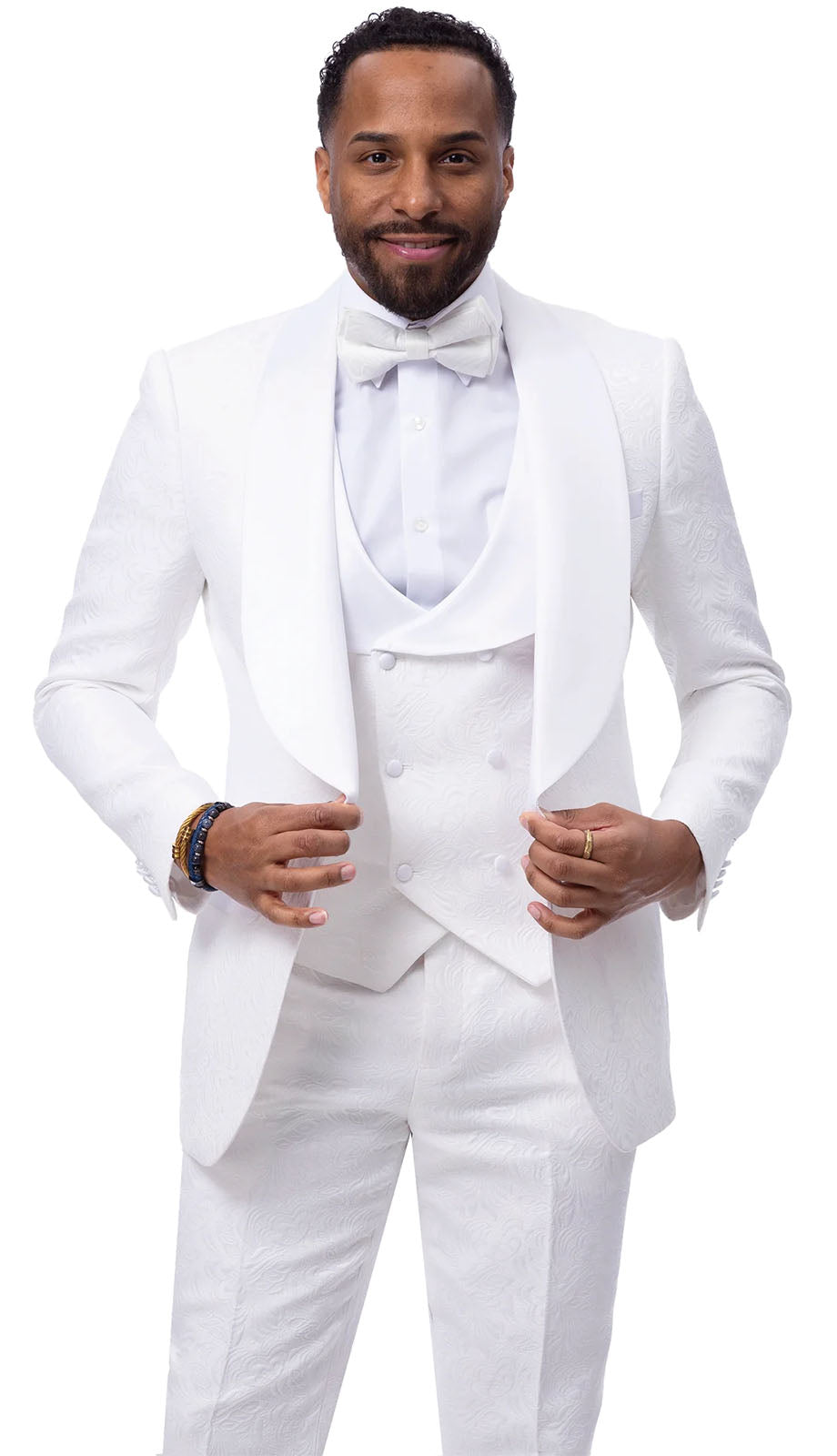 EJ Samuel JP138-WHT Mens Suit
