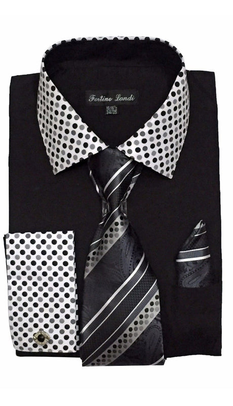 Fortino Landi FL630-BK  Mens Shirt