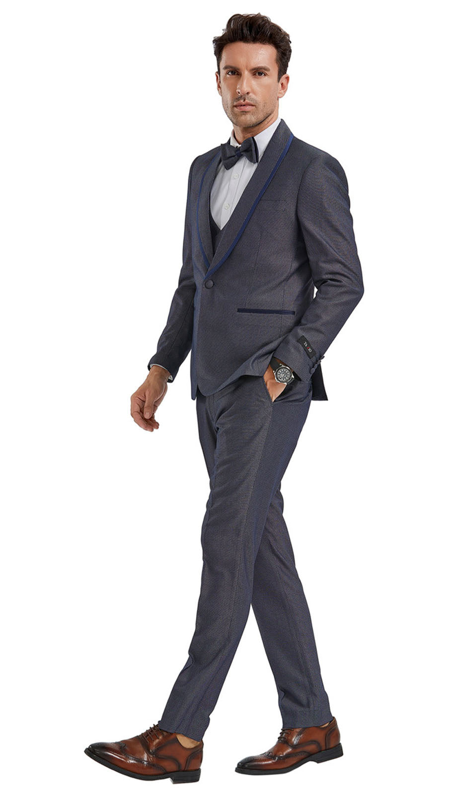 Tazzio M352SK-NVY Mens Tuxedo