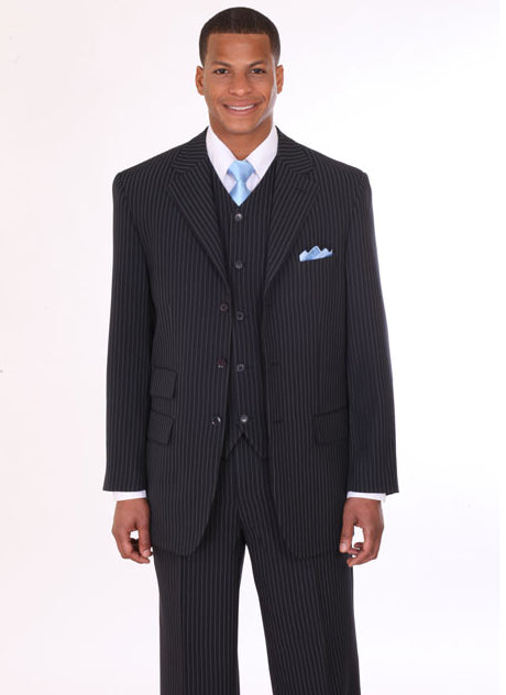 Milano Moda 802V-NA Mens Suit
