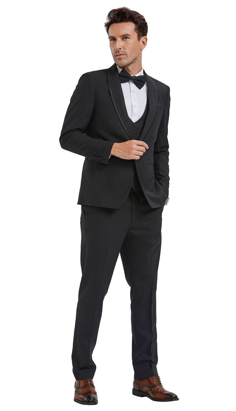 Tazzio M352SK-BLK Mens Tuxedo